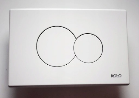 94122001 Koło Technic Przycisk spłukujący Eclipse, biały