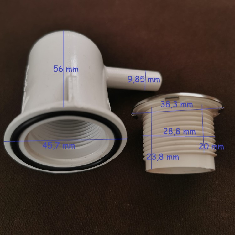 Waterway Dysza denna powietrzna Pepper PotElbow Style Stainless Steel