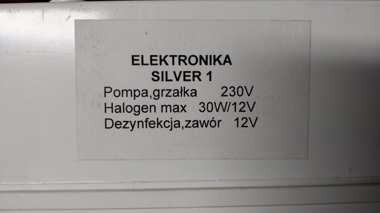 PoolSpa Zestaw Elektroniki i panelu sterującego głównego SILVER 1 z opcjami + Halogen + grzałka + dezynfekcja