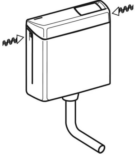 123.105.11.1 Geberit Spłuczka AP123, nisko zawieszona,Biały-Alpin Wąska do misek JUNIOR - zastępuje 123.005.11.1