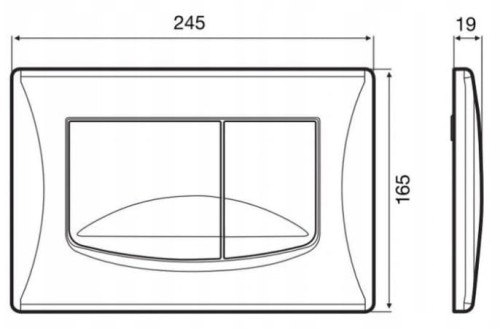 94184003 KOŁO SLIM2 przycisk uruchamiający SLIM BASIC Chrom Mat do spłuczek 99640 , 99235 , 99236 , 99237