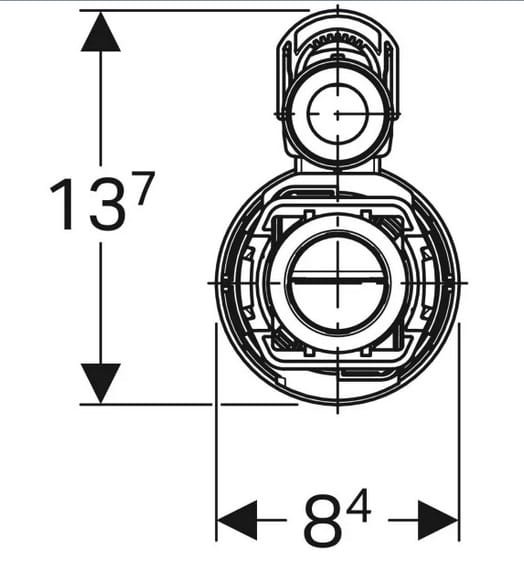 282.352.21.1 Zawór sustowy typ290, d50, spłukiwanie dwudzielne ( Aplauz, Impuls, Nova Top )-101498