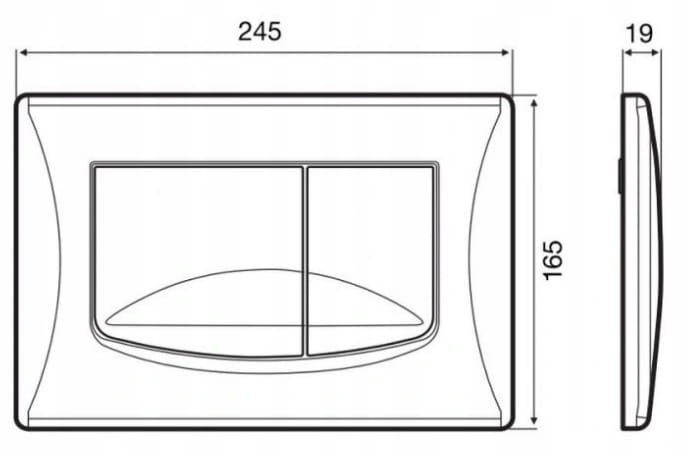 94184003 SLIM2 PRZYCISK SLIM BASIC  CHROM MAT-101317