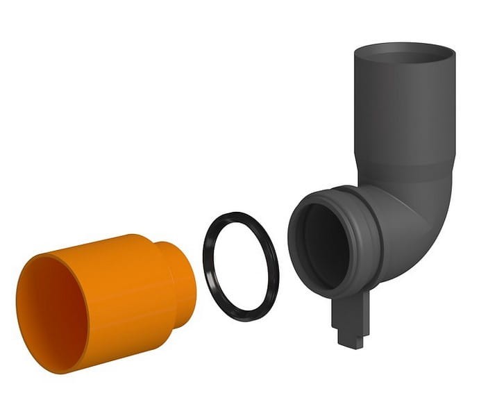 K99-0246 Kolano odpływowe krótkie do systemu Aqua 4-101495