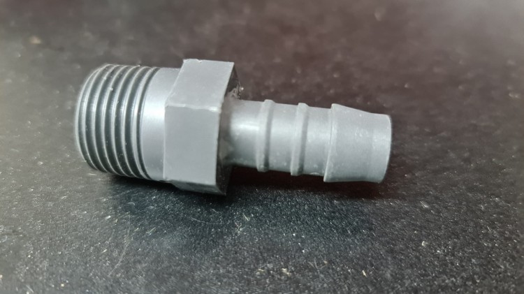 Złączka 1/2" z przyłączem zaciskowym szara-101045