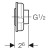 242.309.00.1 Geberit Dodatkowy adapter do dopływu do pisuaru Rp 1/2"-101637