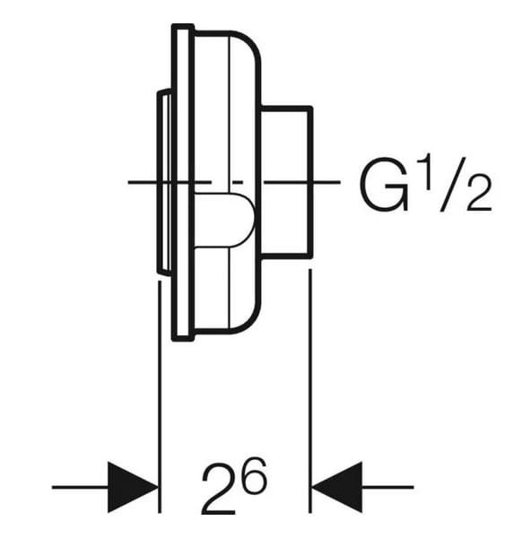 242.309.00.1 Geberit Dodatkowy adapter do dopływu do pisuaru Rp 1/2"-101637