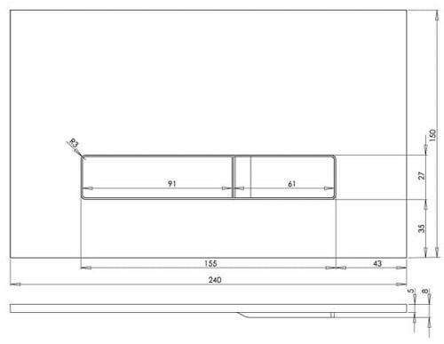 Technic GT  ELEGANT przycisk spłukujący, Czarny -101641