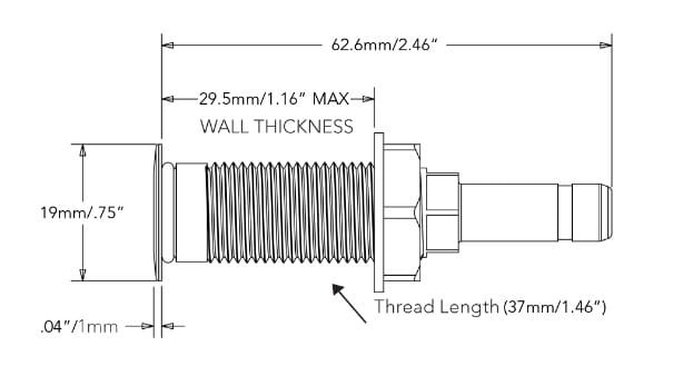 Balboa Dysza powietrzna SLIMLINE przyłącze zatrzaskowe 8mm 102408-PC-101836