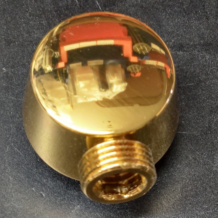 Bossini Przyłącze kątowe natrysku Złote-101191