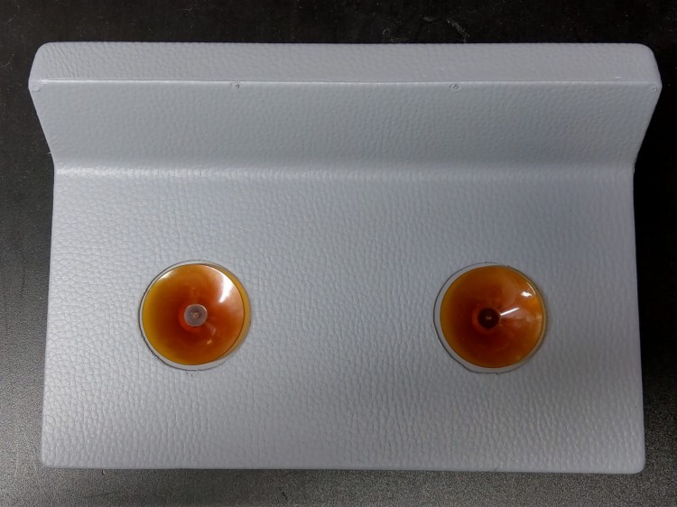 Zagłówek prostokątny szary do wanien-101204