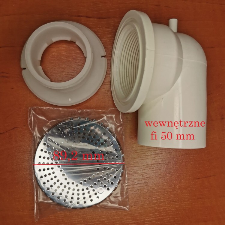 Ssak kompletny kątowy do wanny z hydromasażem - przyłącze klej fi 50mm-101864