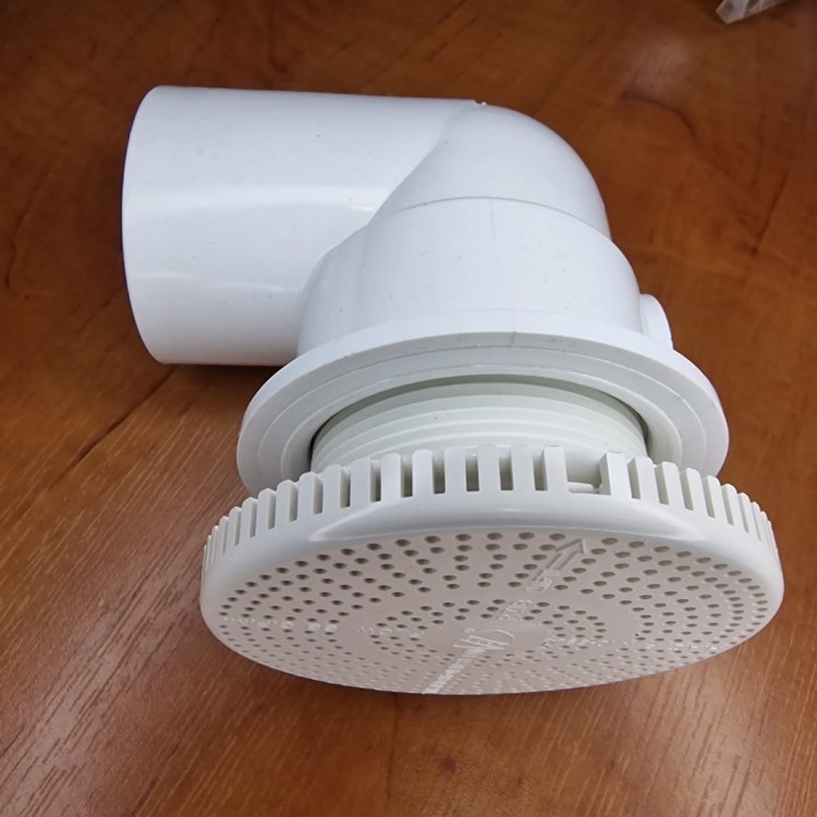 Ssak kompletny kątowy do wanny z hydromasażem - przyłącze klej fi 50mm Białe-102007