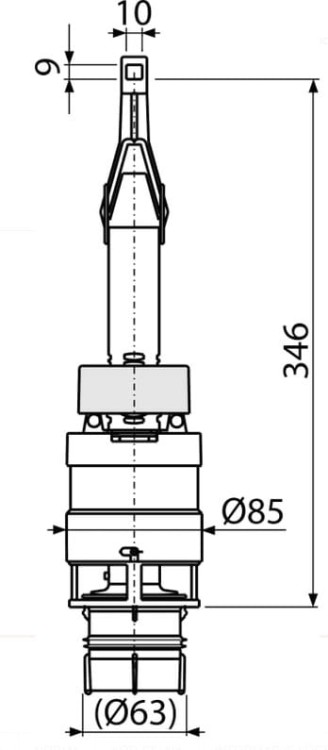 Zawór spustowy do systemów podtynkowych A100, A101, A102-102074