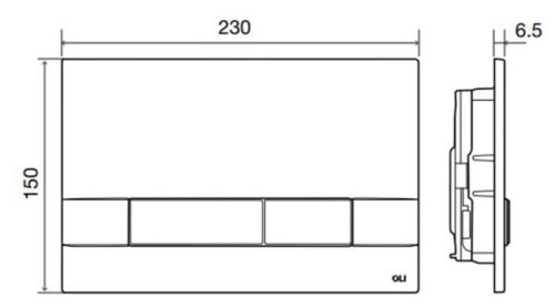 152940 OLI Przycisk spłukujący Narrow do spłuczki Koło SLIM, SLIM2, Technic GT-V2 oraz OLI80 kolor Chrom Połysk-102245