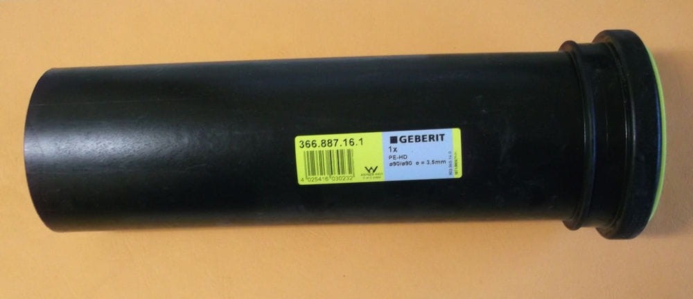 366.887.16.1 Rura odpływowa PE do WC d90/90
