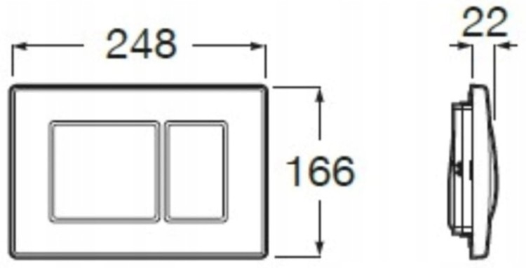 A890K01001 Roca Eco Set K01 przycisk do stelaża chrom-102388