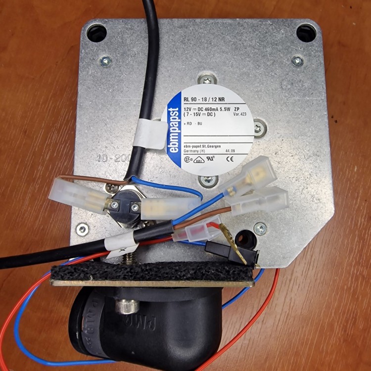 Wentylator do kabiny PoolSpa Therma 12VDC 460mA 5,5W z termostatem - przyłącze kątowe-102454