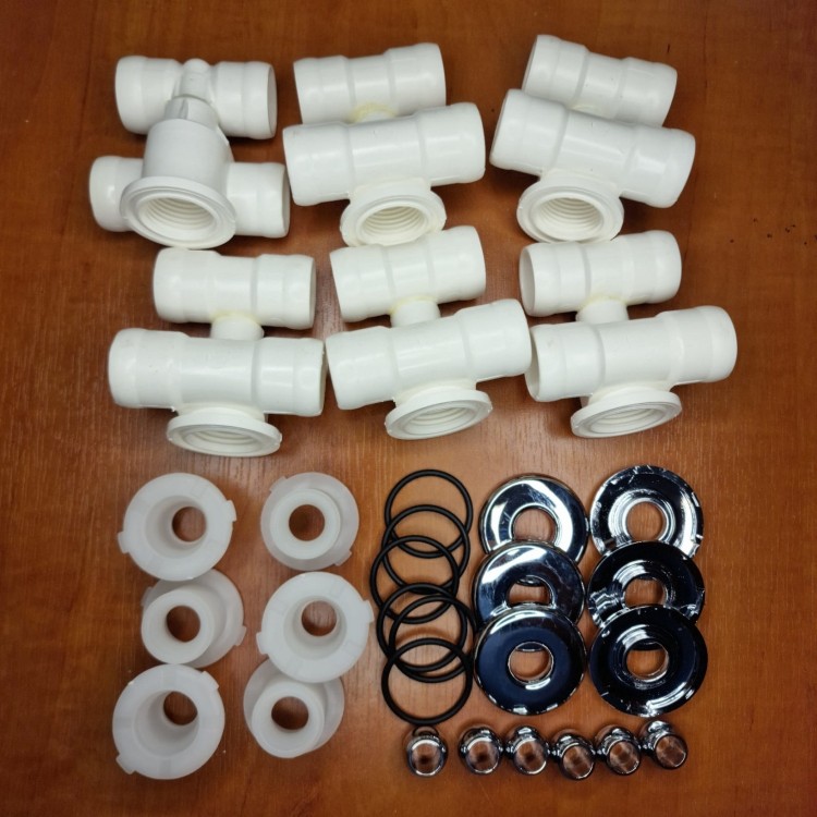 Zestaw dysz małych z kólką ( gniazdo jet + nakrętka montażowa + makładka z kólką )-102470