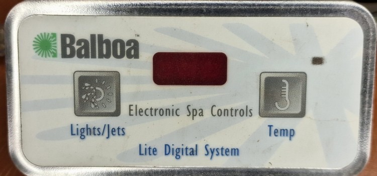 Balboa panel sterowania Lite Leader , 2 przyciskowy,LED Światło/Dysze-temp, 6-pinowy kabel telefoniczny - z filmem-102516