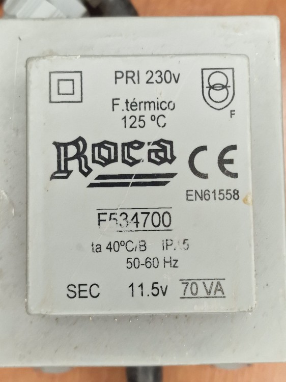 Roca zasilacz 230V/11,5VAC 70VA IPX5 z przyłaczami do Kabiny Therma firmy PoolSpa -102531