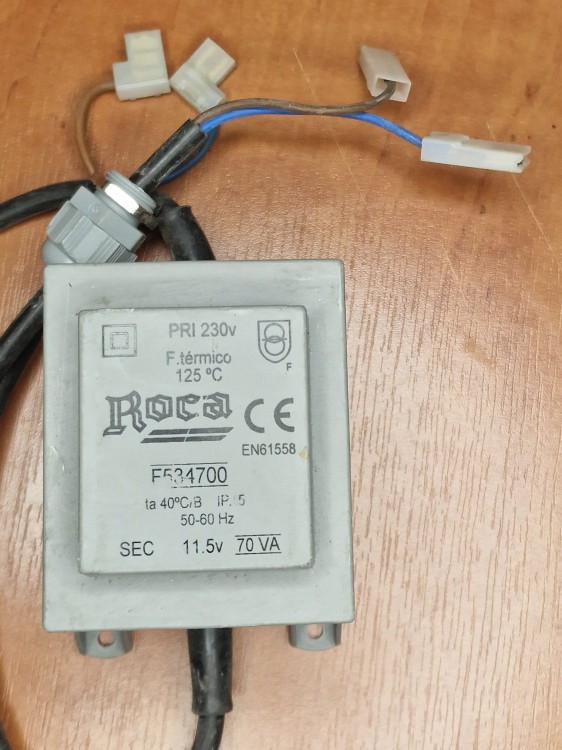 Roca zasilacz 230V/11,5VAC 70VA IPX5 z przyłaczami do Kabiny Therma firmy PoolSpa -102530