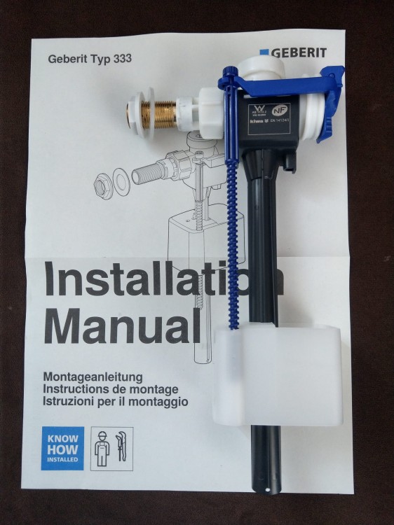 136.705.00.3 Geberit Typ 333 3/8" do spłuczek natynkowych