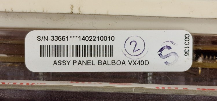 Panel / pulpit sterujący dodatkowy Balboa VX40 (JET 1 , JET 2 , JET 3 , LIGHT, Blower)-102711