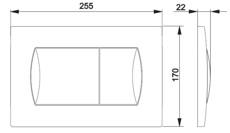 A8901160B6 Roca Active  przycisk do stelaża WC 62B czarny mat-102763