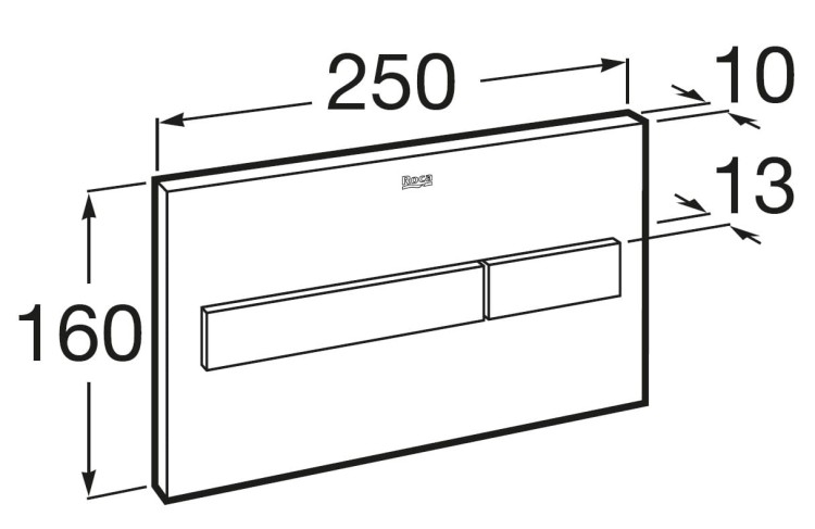 A890188206 Roca Duplo ONE  przycisk do stelaża PL7 czarny mat-102897