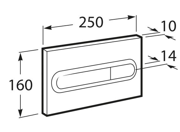 A890195002 Roca Duplo ONE  przycisk do stelaża PL1 Chrom Mat-102914