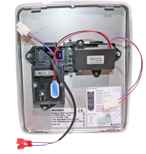 240.841.00.1 Geberit Zestaw adaptacyjny podczerwieni z płytką przykrywającą, do zaworu spłukującego do pisuarów, elektroniczny, Highline-102924