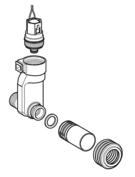 244.918.00.1 Geberit Sekcja wodna spłukiwania pisuarowego-102939