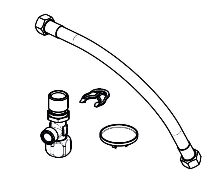 AV0024000R   Roca ACTIVE Zawór odcinający z wężykiem -102996