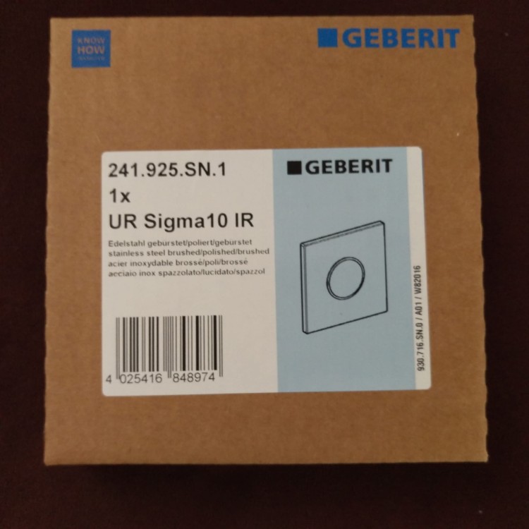 241.925.SN.1 Geberit Płytka przykrywająca Sigma10, stal