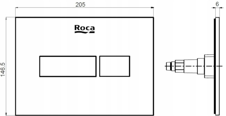 A890220206 Roca Duplo Nova  przycisk spłukujący czarny mat-103040