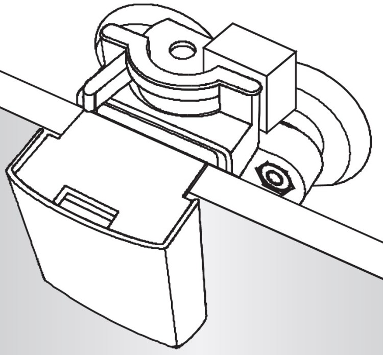 PI4400030 Roca rolka górna do kabiny TOWN ( 1 szt )-103045