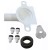 AV0037400R Roca KIT Kolano dopływowe L-140 z dystrybutorem Rimless , uszczelką i śrubami spłuczki-103066