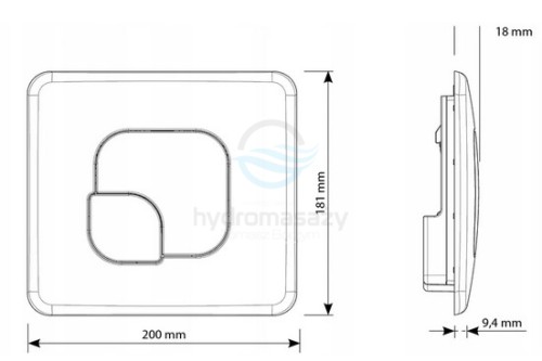 10008492 Siamp Przycisk Lemon Chrom połysk do Target, Gorgiel, Aqua -103156