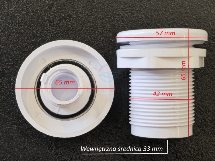 PoolSpa Regulator powietrza fi 42 mm z przyłączem 1" Chrom  ( 18552-NA ) -103017