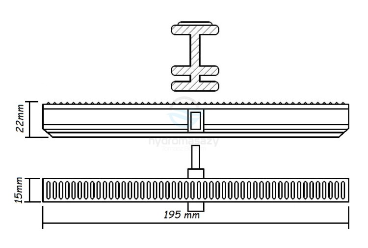 PoolSpa Kratka SPA 200 mm - kolor biały-102884