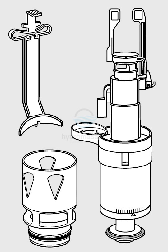 VS0863851 Valsir zestaw zaworu spłukujacego podwójnego WINNER