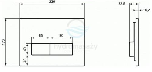 W3708AD Ideal Standard Przycisk do stelaża podtynkowego W370567 / W370767 Chrom Mat-103206