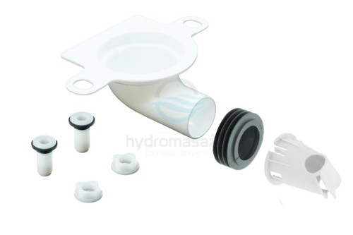 AV0037500R Roca KIT Kolano dopływowe L-80 z dystrybutorem Rimless , uszczelką i śrubami spłuczki-103233