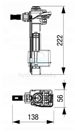 SCHWAB / LIV zawór napełniający 747 1/2" 747U-038-P20-103258