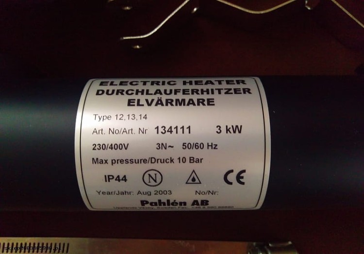 Grzałka 3 kW PAHLEN